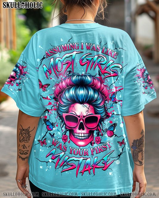 ASSUMING I WAS LIKE MOST GIRLS MESSY BUN SKULL ALL OVER PRINT - YHHG2703251