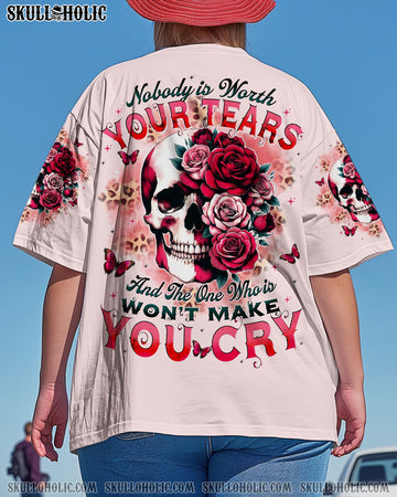 NOBODY IS WORTH YOUR TEARS SKULL ALL OVER PRINT - TYTD2403252