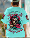 DON'T TRY TO FIGURE ME OUT SKULL HALF LADY ALL OVER PRINT  - TLNT0705251