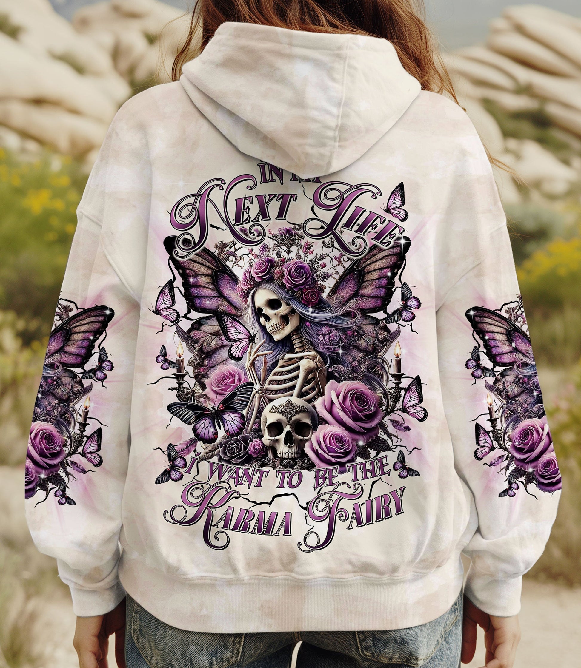 KARMA FAIRY SKULL SKELETON BUTTERFLY ALL OVER PRINT - TLTR2502252
