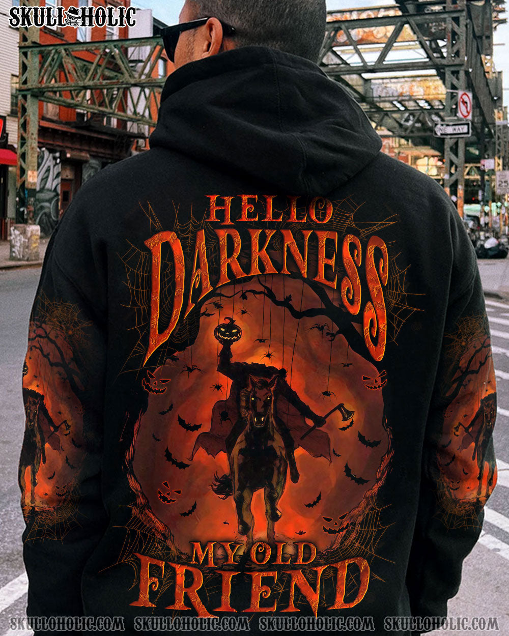 HELLO DARKNESS MY OLD FRIEND HALLOWEEN ALL OVER PRINT - YHLN2208231