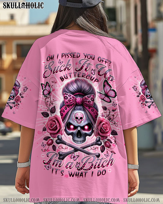 OH I PISS YOU OFF SKULL MESSY BUN ALL OVER PRINT - TLNT0904251