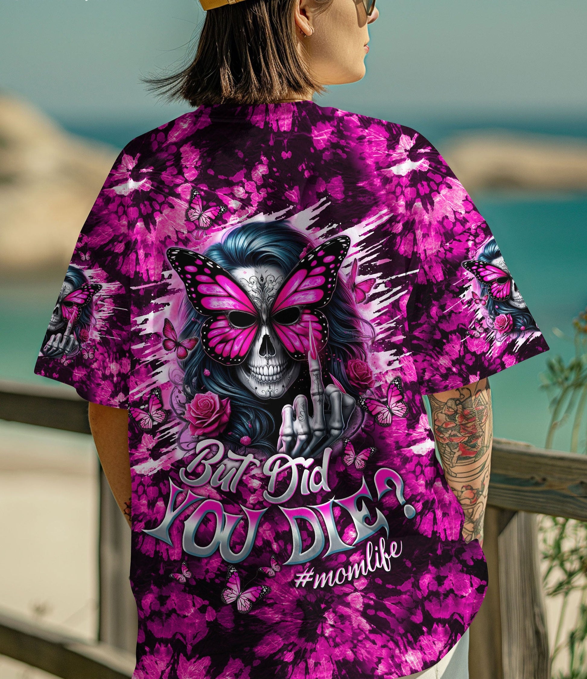 BUT DID YOU DIE MOM LIFE  SKULL LADY TIE DYE  ALL OVER PRINT - TLTW1203252