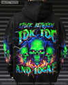 STUCK BETWEEN IDK IDC AND IDGAF SKULL ALL OVER PRINT - YHHN1112234