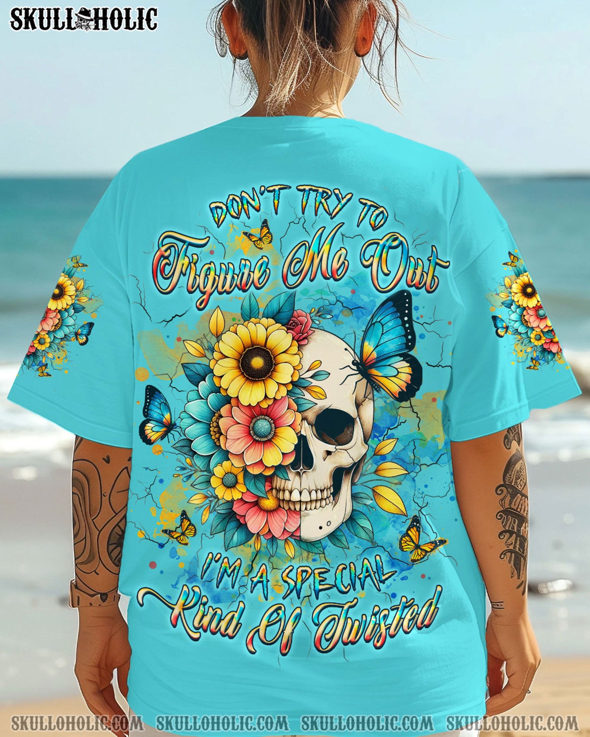 DON'T TRY TO FIGURE ME OUT SKULL ALL OVER PRINT - YHLT1504253
