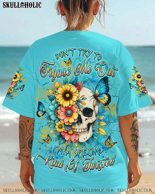 DON'T TRY TO FIGURE ME OUT SKULL ALL OVER PRINT - YHLT1504253