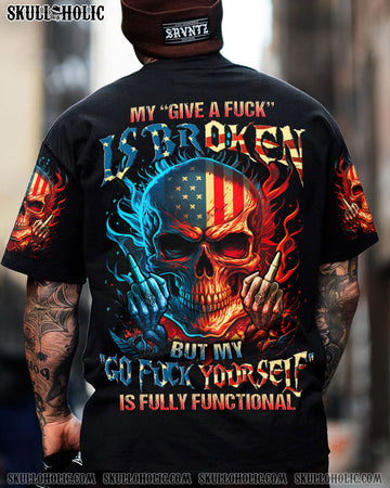 MY GIVE A F IS BROKEN FLAG SKULL ALL OVER PRINT - YHLN2604231