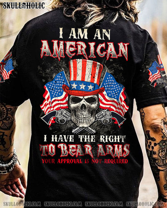 I AM AN AMERICAN SKULL FLAG ALL OVER PRINT - TLTW0609221