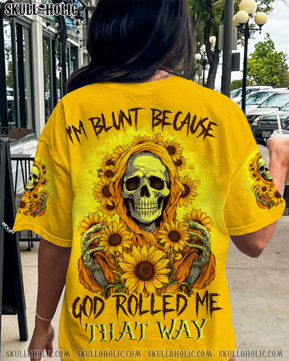I'M BLUNT BECAUSE GOD ROLLED ME SUNFLOWER REAPER ALL OVER PRINT - TLNZ2606233