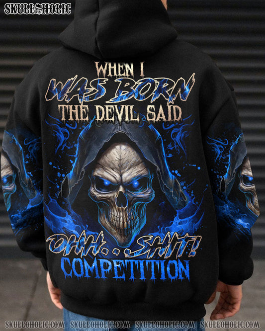 WHEN I WAS BORN REAPER FIRE BLUE ALL OVER PRINT - TLNO0703235