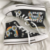 ZERO F GIVEN DAISY RAINBOW HIGH TOP CANVAS SHOES - TY0410221