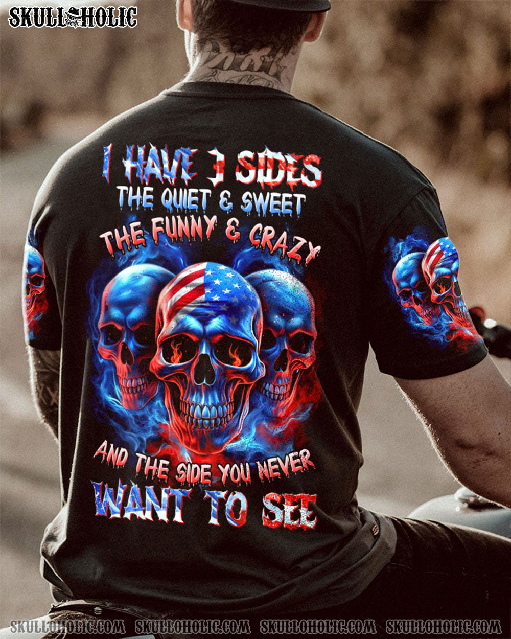 I HAVE 3 SIDES 3 SKULLS ALL OVER PRINT - TLTR1505233