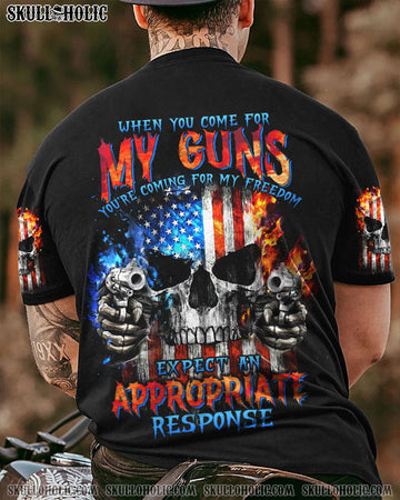 WHEN YOU COME FOR MY G SKULL FLAG ALL OVER PRINT - TLTW1505233