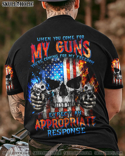 WHEN YOU COME FOR MY G SKULL FLAG ALL OVER PRINT - TLTW1505233