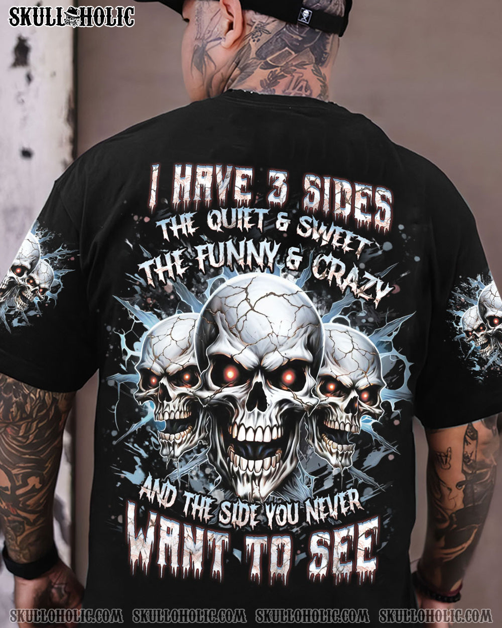 I HAVE 3 SIDES 3 SKULLS ALL OVER PRINT - YHHN1907242