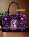 YES I'M A B BUT NOT YOURS LEATHER HANDBAG - YHKD2703242
