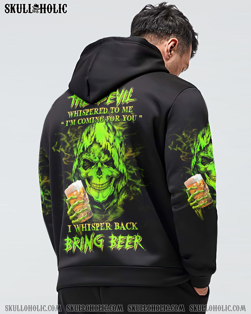 THE DEVIL WHISPERED TO ME BRING BEER SKULL ALL OVER PRINT - YHHN1603234