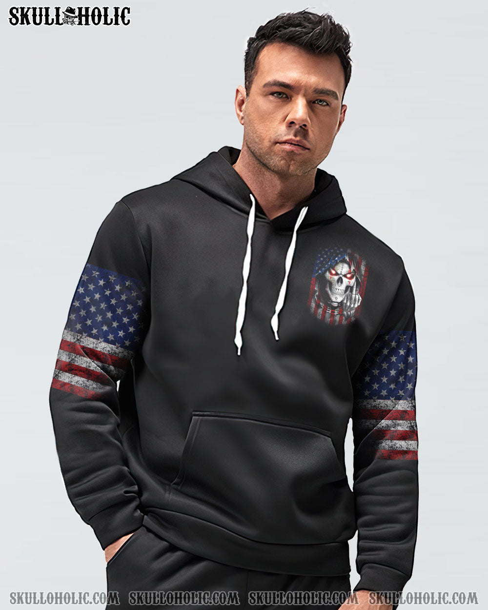 MY GIVE A F IS BROKEN FLAG SKULL ALL OVER PRINT - YHHN1711221