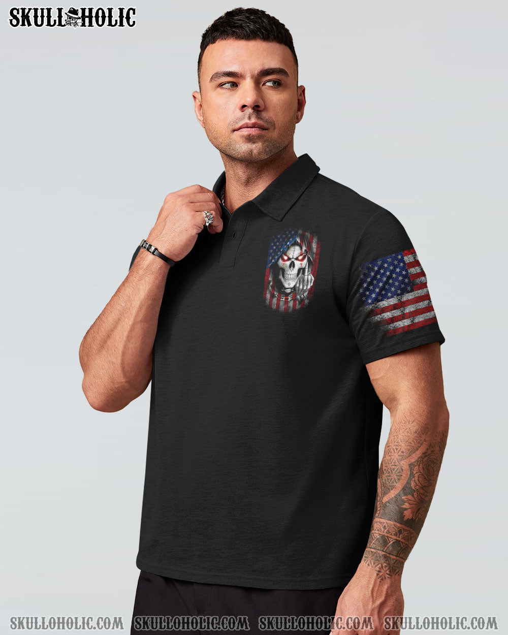 MY GIVE A F IS BROKEN FLAG SKULL ALL OVER PRINT - YHHN1711221