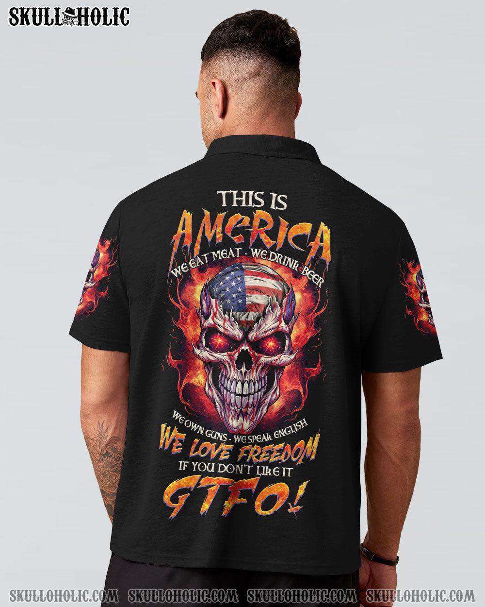 THIS IS AMERICA SKULL ALL OVER PRINT - TLTW1305233