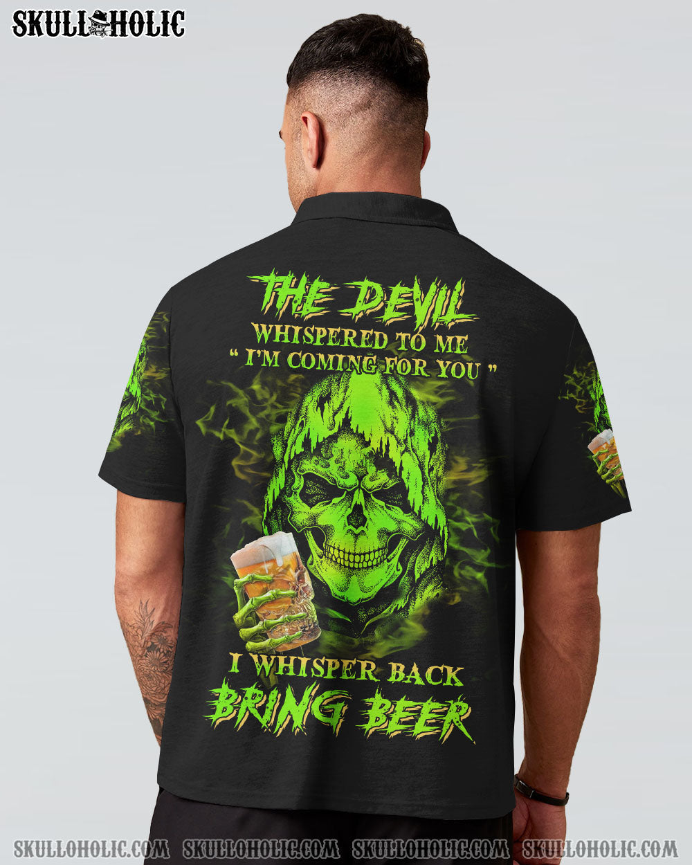 THE DEVIL WHISPERED TO ME BRING BEER SKULL ALL OVER PRINT - YHHN1603234