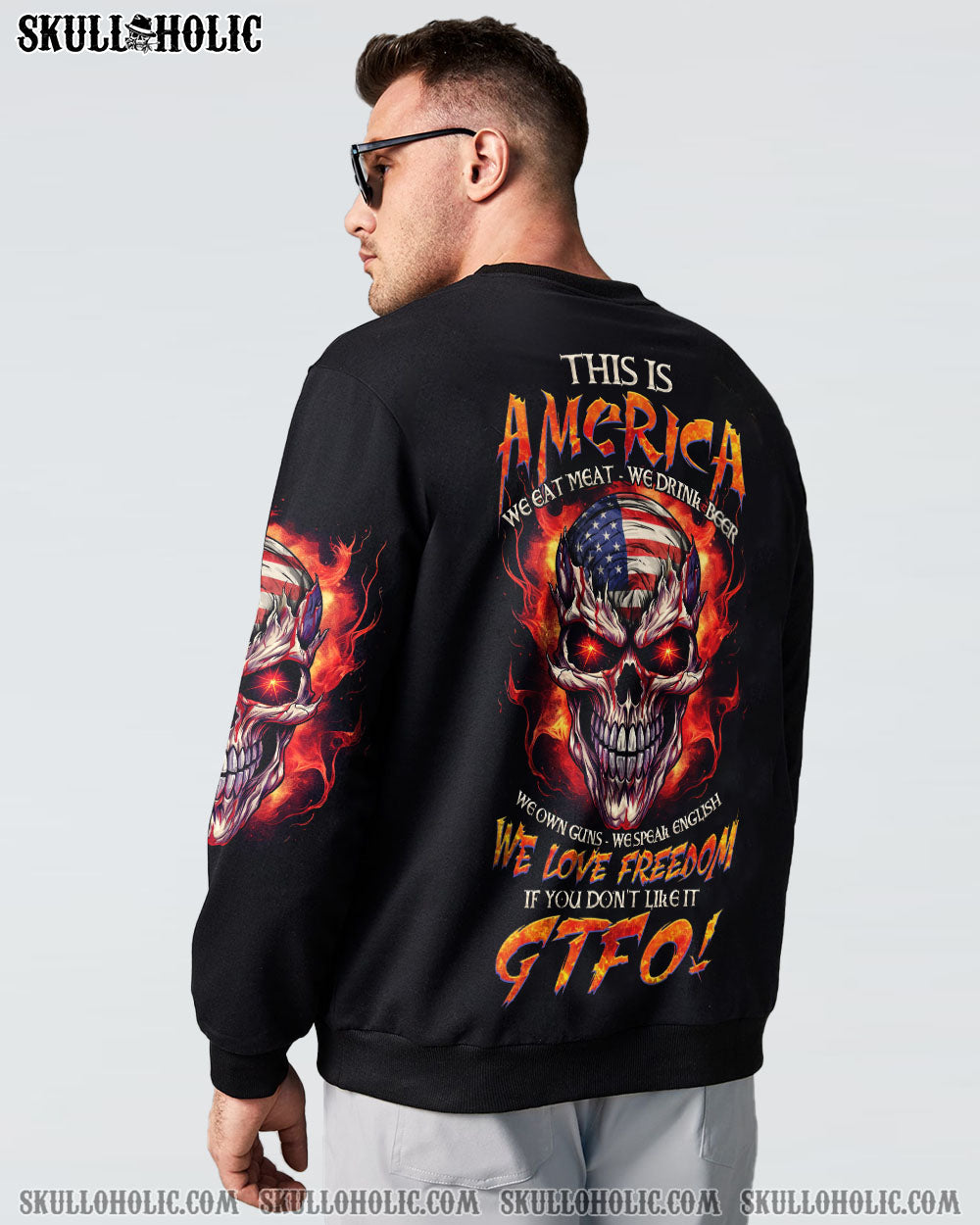 THIS IS AMERICA SKULL ALL OVER PRINT - TLTW1305233