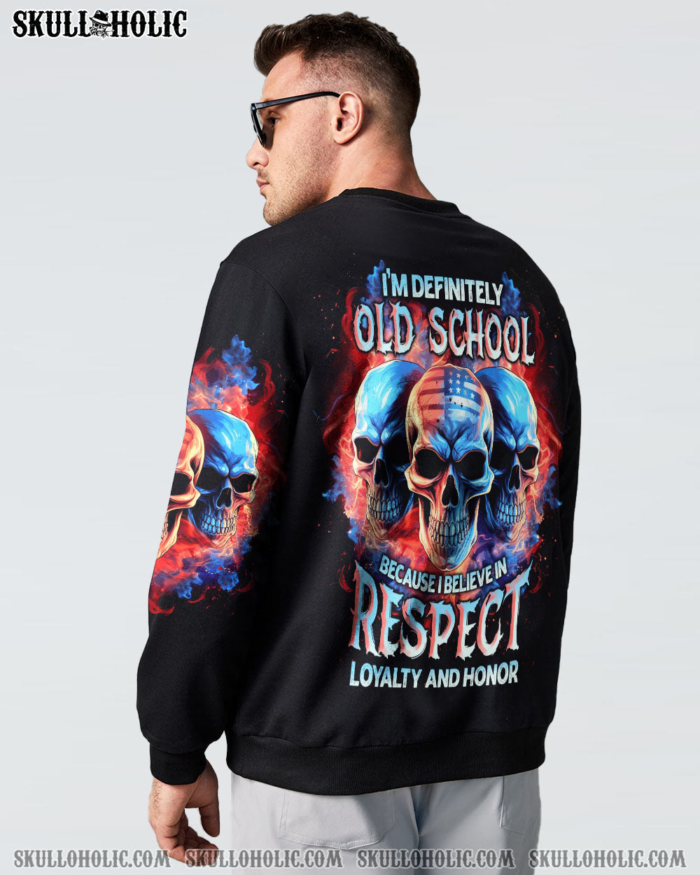 I BELIEVE IN RESPECT 3 SKULLS ALL OVER PRINT - TLNT1205233