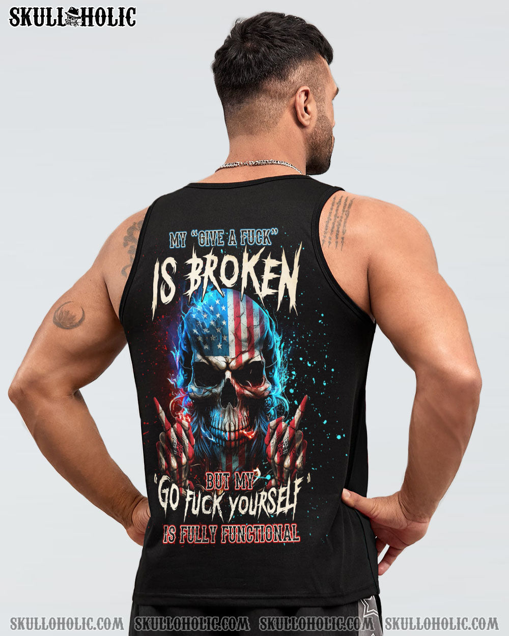 MY GIVE A F FLAG SKULL ALL OVER PRINT - TLNT2104231