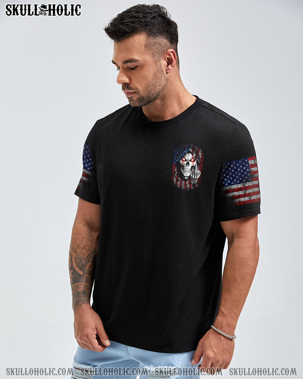 MY GIVE A F IS BROKEN FLAG SKULL ALL OVER PRINT - YHHN1711221