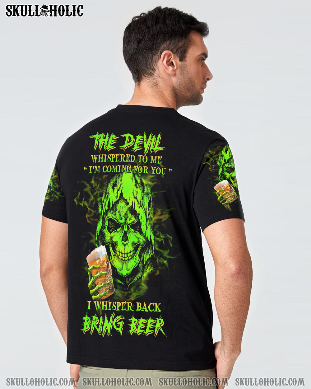 THE DEVIL WHISPERED TO ME BRING BEER SKULL ALL OVER PRINT - YHHN1603234