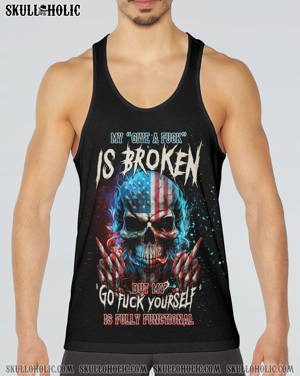 MY GIVE A F FLAG SKULL ALL OVER PRINT - TLNT2104231