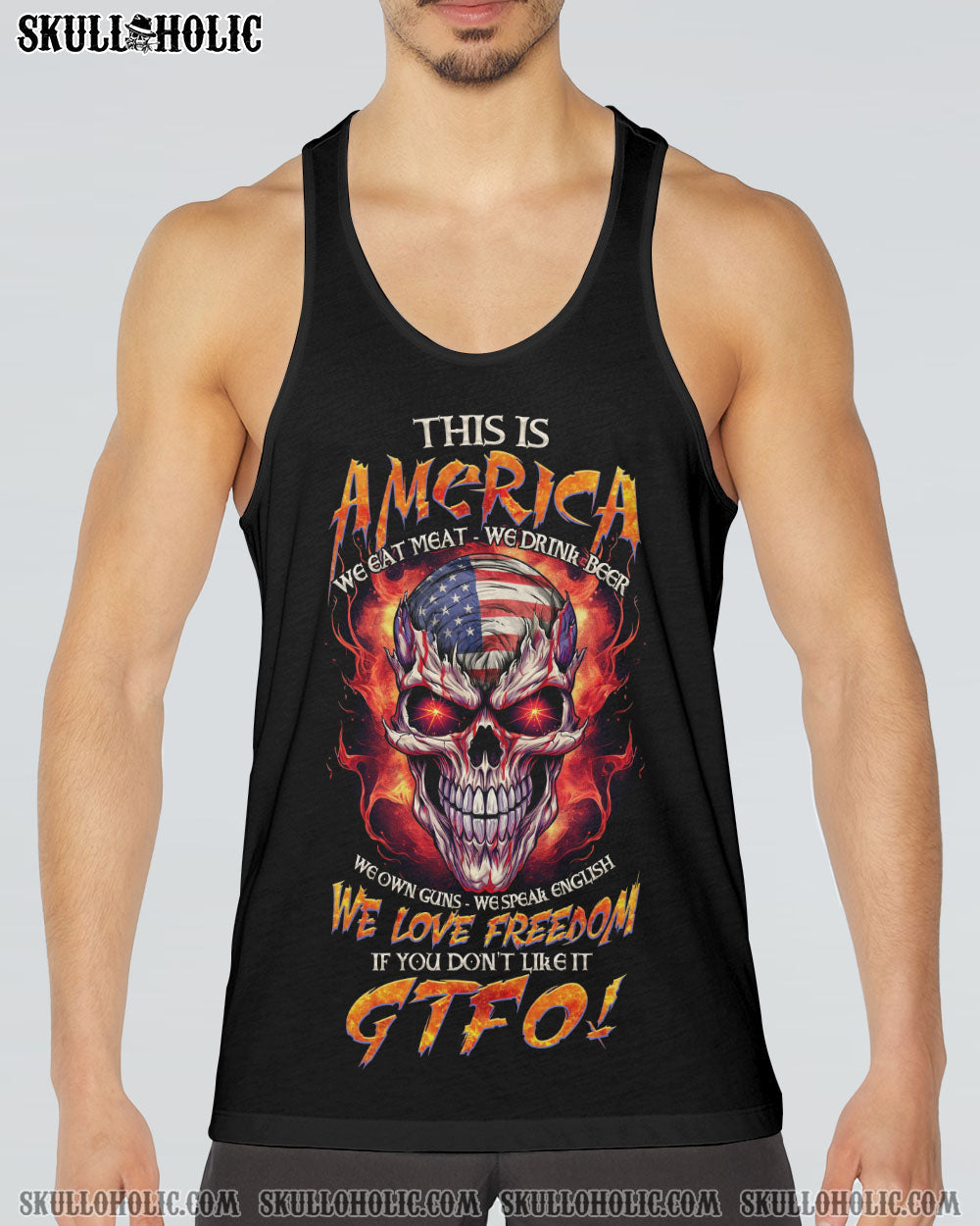 THIS IS AMERICA SKULL ALL OVER PRINT - TLTW1305233