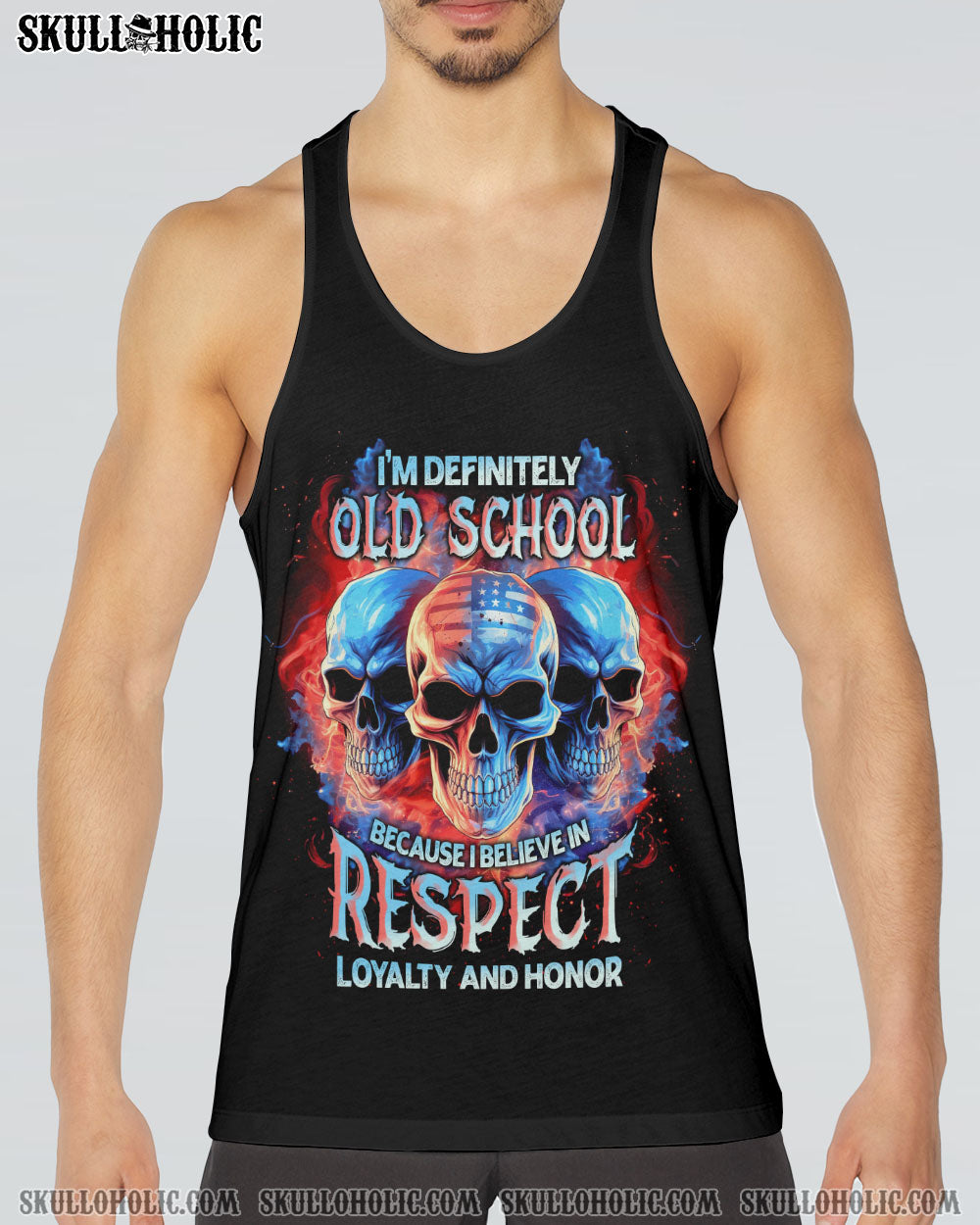I BELIEVE IN RESPECT 3 SKULLS ALL OVER PRINT - TLNT1205233