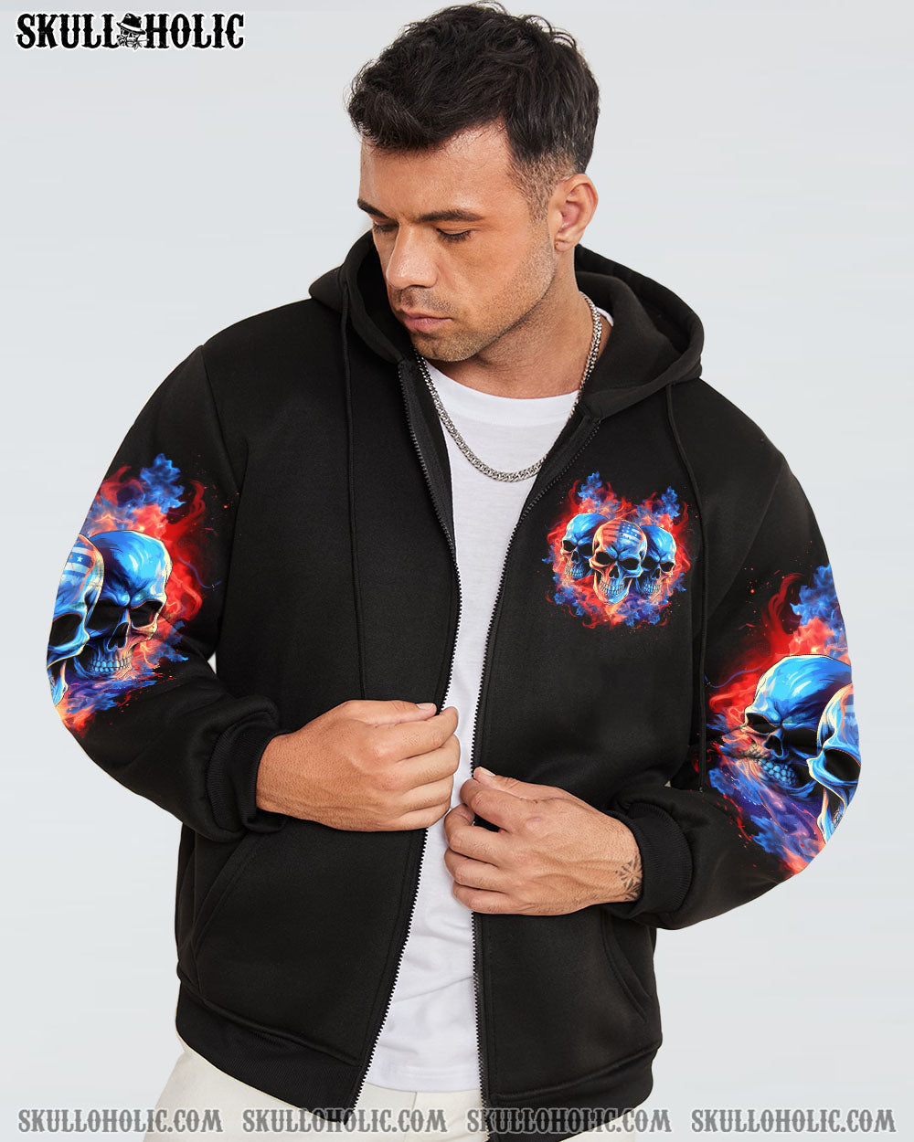 I BELIEVE IN RESPECT 3 SKULLS ALL OVER PRINT - TLNT1205233