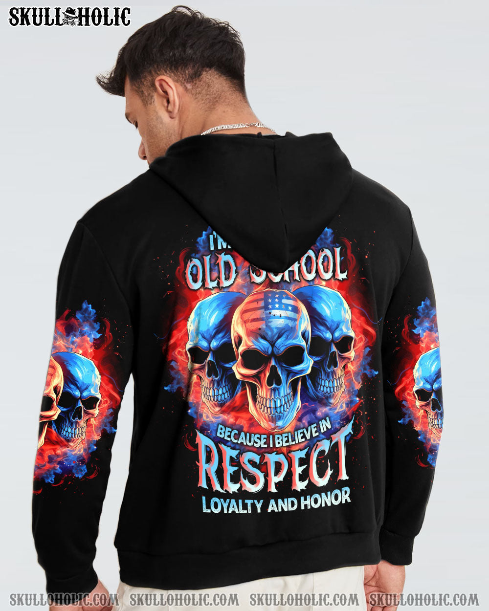 I BELIEVE IN RESPECT 3 SKULLS ALL OVER PRINT - TLNT1205233