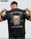 STUCK BETWEEN IDK IDC AND IDGAF SKULL ALL OVER PRINT - YHLN2911221