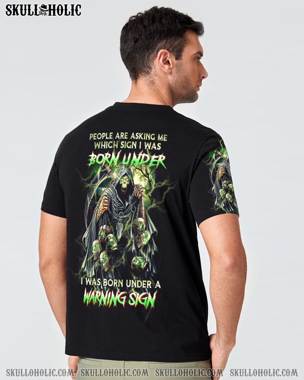 WARNING SIGN SKULL REAPER ALL OVER PRINT - YHHN2012224