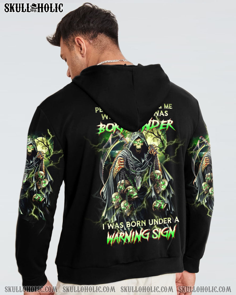 WARNING SIGN SKULL REAPER ALL OVER PRINT - YHHN2012224