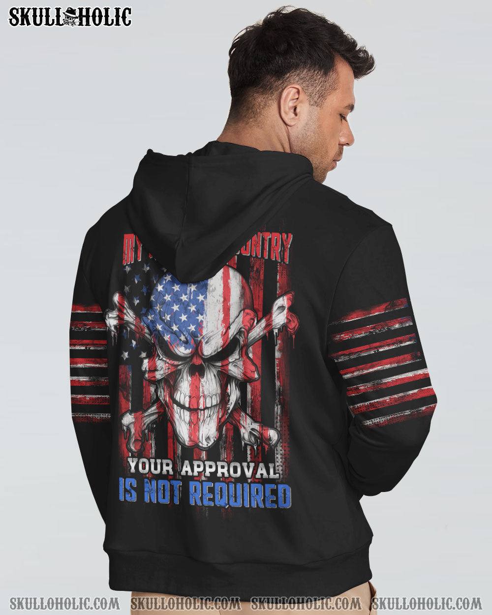 MY FLAG MY COUNTRY PATRIOTIC SKULL ALL OVER PRINT - YHHN3110221