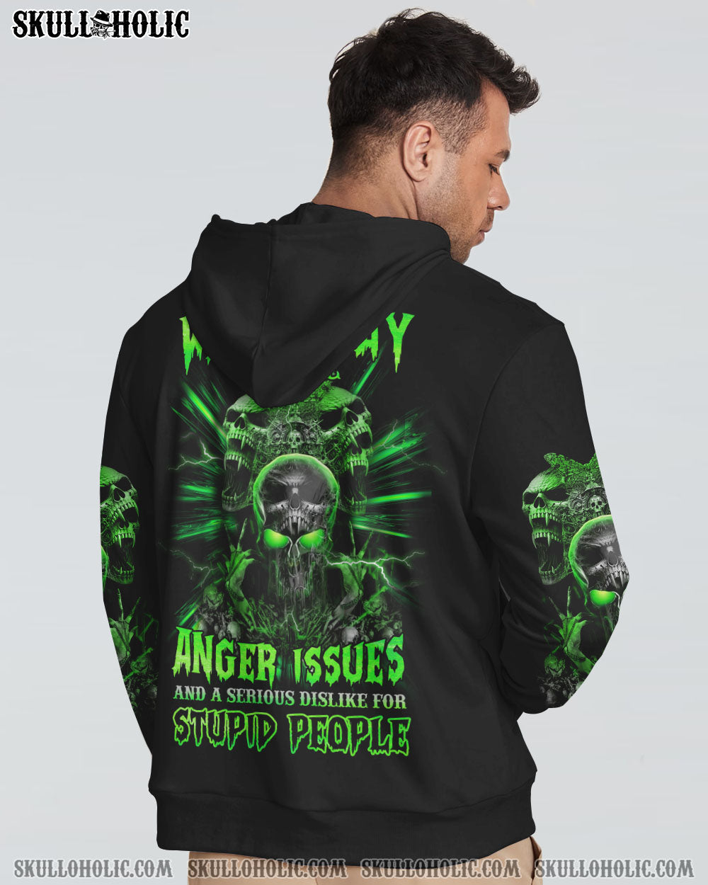 WALK AWAY I HAVE ANGER ISSUES SKULL ALL OVER PRINT - YHHN2208221