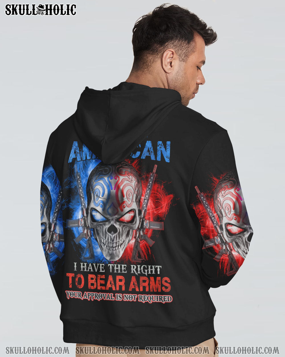 I AM AN AMERICAN SKULL ALL OVER PRINT - YHHN0212225