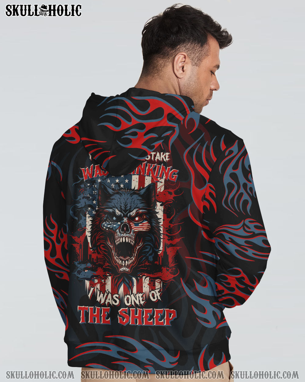 YOUR FIRST MISTAKE WOLF AMERICA FLAG ALL OVER PRINT - TLTR1004234