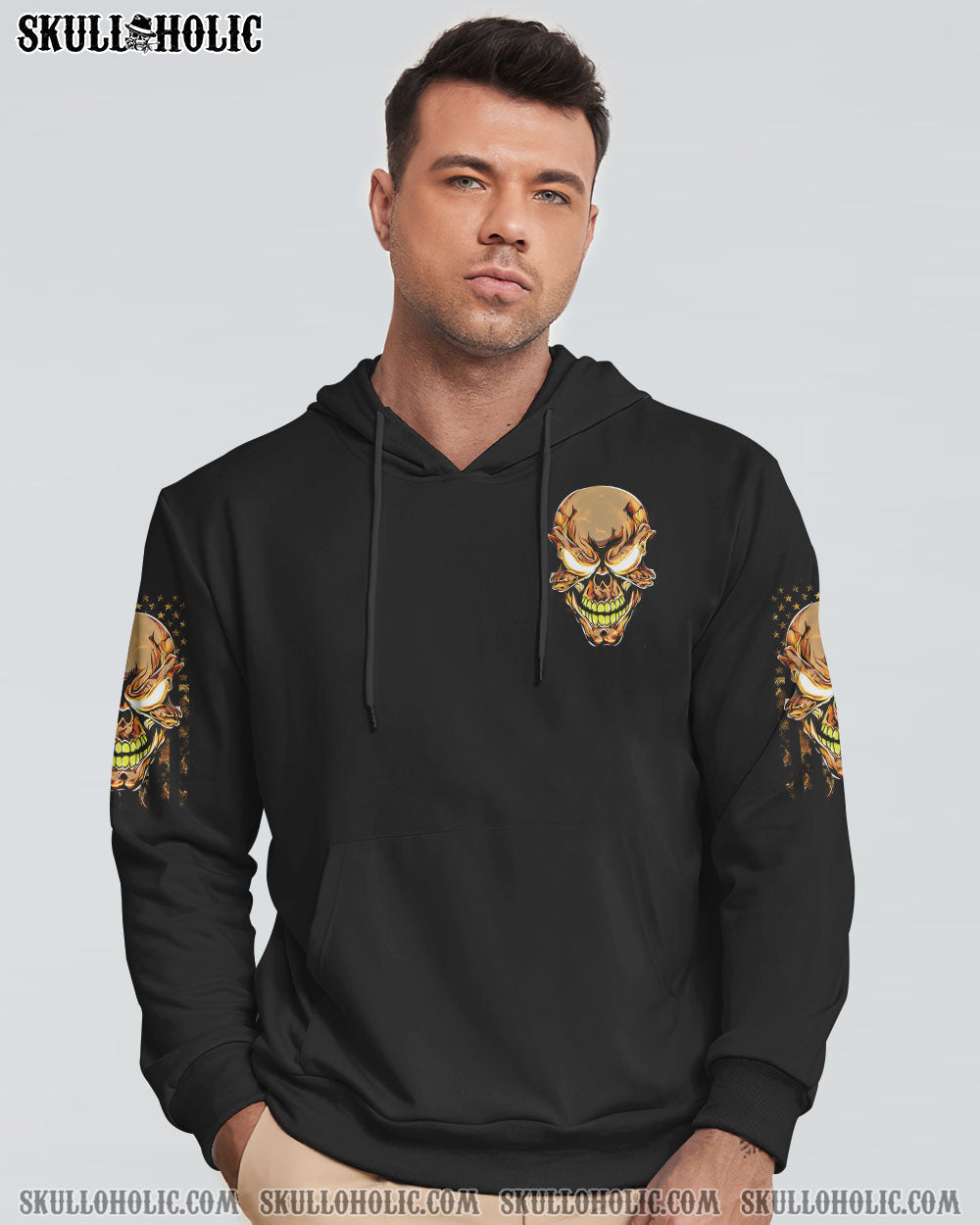 I'M A NICE PERSON FIRE SKULL FLAG ALL OVER PRINT - TLTM2710223