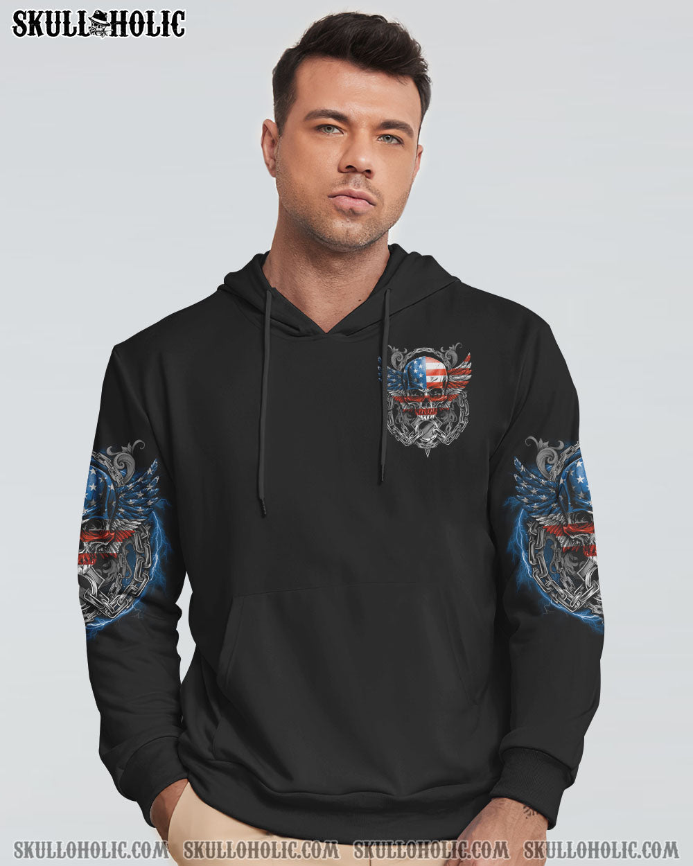 AMERICA LIVE IT LOVE IT OR GET THE HELL OUT SKULL ALL OVER PRINT - TLNO0709221