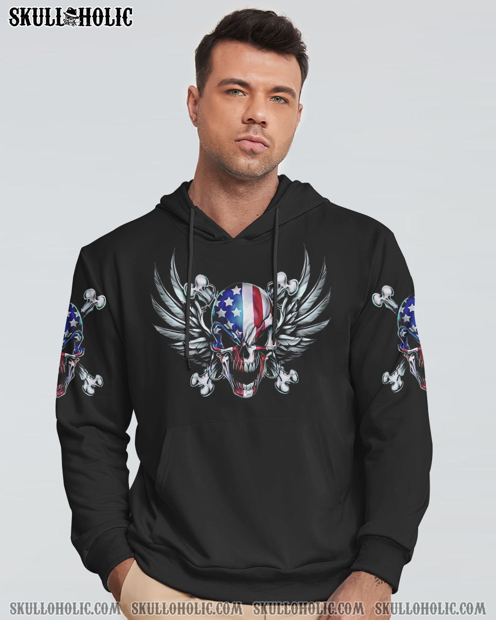 AMERICA LIVE IT LOVE IT WINGS SKULL ALL OVER PRINT - TLNZ1509222