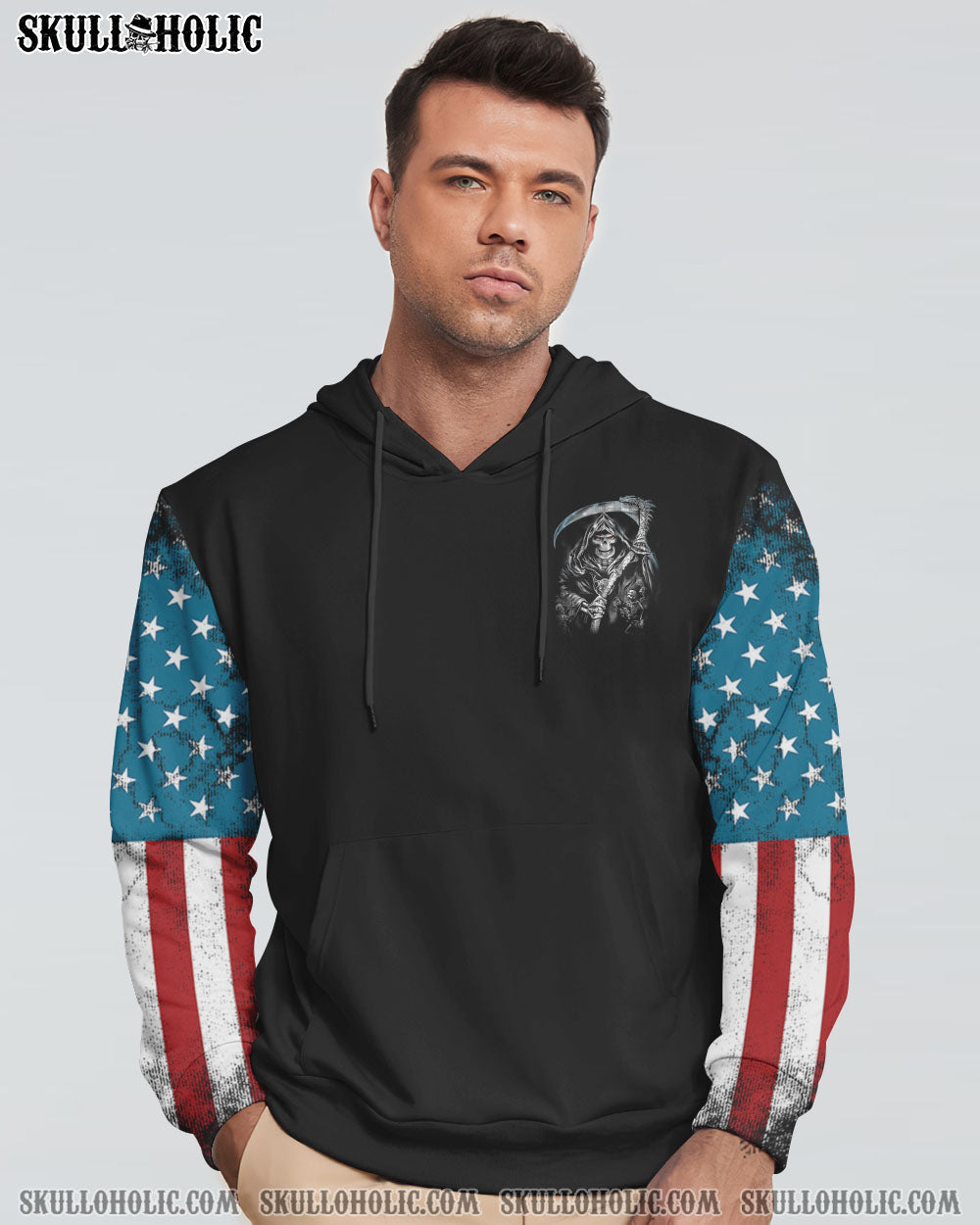 STOMP MY FLAG PATRIOTIC SKULL REAPER ALL OVER PRINT - YHTH1509221