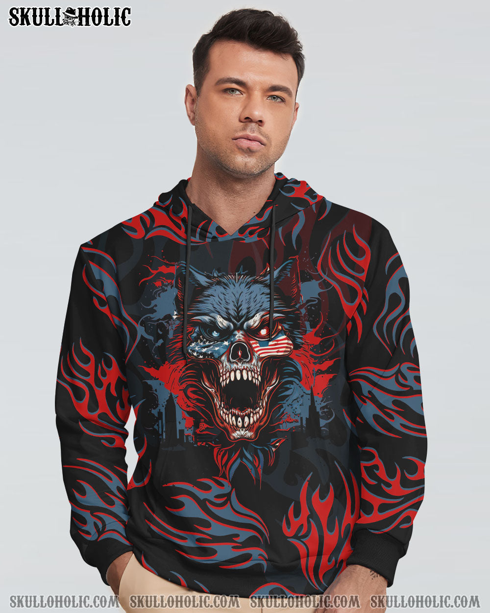 YOUR FIRST MISTAKE WOLF AMERICA FLAG ALL OVER PRINT - TLTR1004234