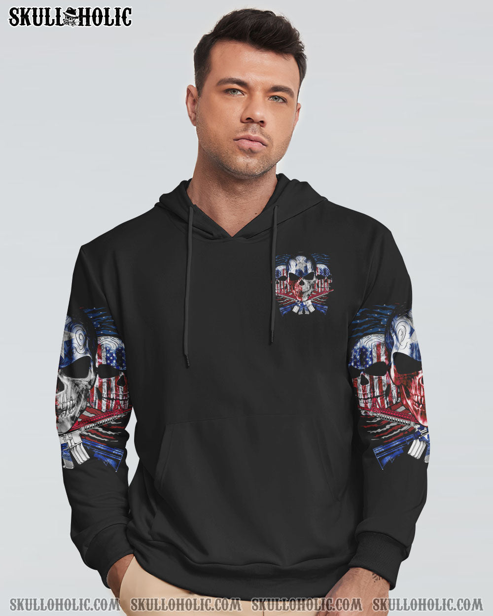 IF THE FLAG OFFENDS YOU TEXAS PATRIOTIC SKULL ALL OVER PRINT - YHTG2909223