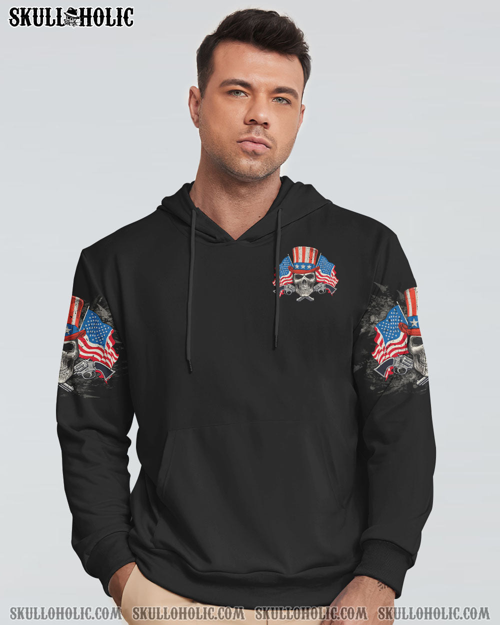 I AM AN AMERICAN SKULL FLAG ALL OVER PRINT - TLTW0609221