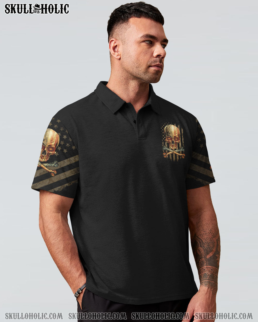 MY FLAG MY COUNTRY PATRIOTIC SKULL ALL OVER PRINT - YHTG1710225